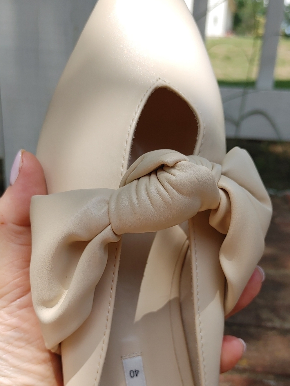 Zara Pointed Toe Bow Mule Flat Size 10 (949) - Picture 6 of 8